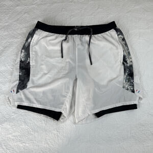 FOUR LAPS COMMAND TRAINING  White SHORTS 8” Size L